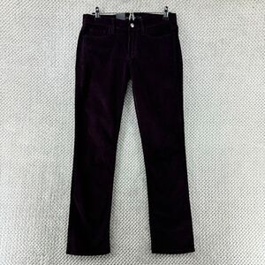 Calvin Klein Jeans Women 6 Spiced Burgundy Corduroy Straight Slim Fit Mid Rise